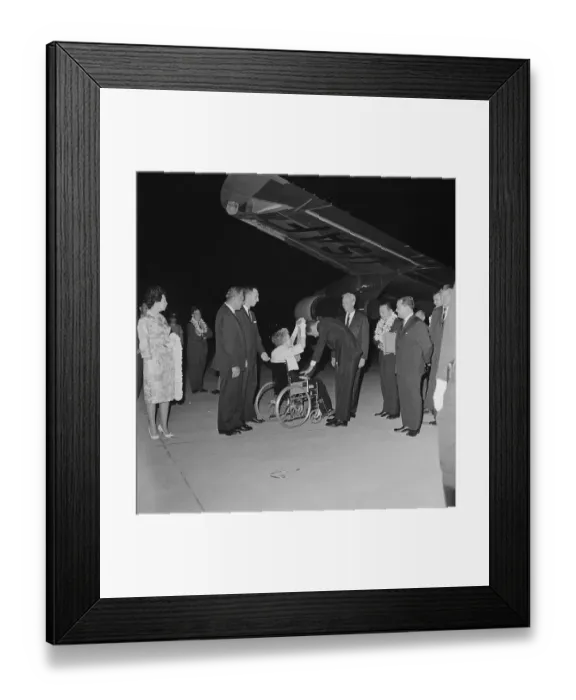 Framed Print : John Kennedy Arriving in Hawaii Framed Print : John Kennedy Arriving in Hawaii