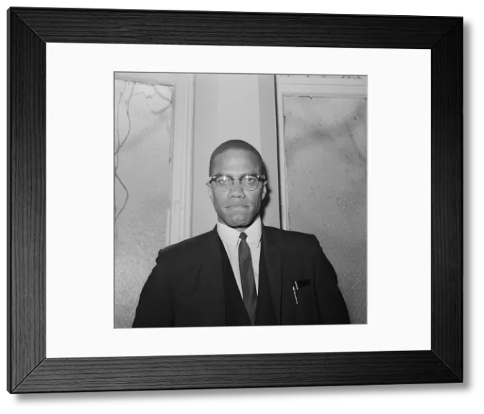 Framed Print : Portrait of Malcolm X Framed Print : Portrait of Malcolm X