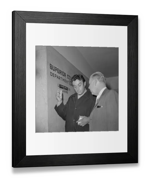 Framed Print : Lenny Bruce Exiting Courtroom with Attorney Framed Print : Lenny Bruce Exiting Courtroom with Attorney