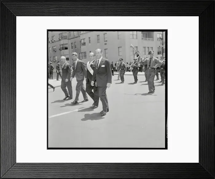 Framed Print : Robert Kennedy and Colleagues Marching in a Parade Framed Print : Robert Kennedy and Colleagues Marching in a Parade