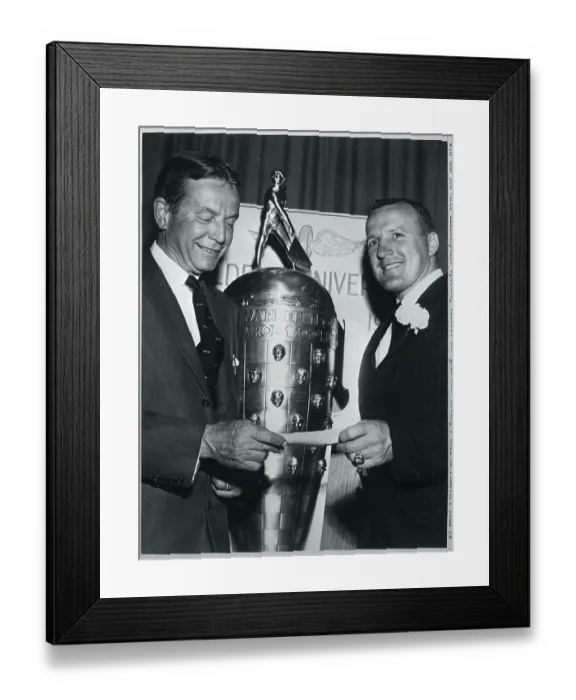 Framed Print : A.J. Foyt Presented With Check Framed Print : A.J. Foyt Presented With Check