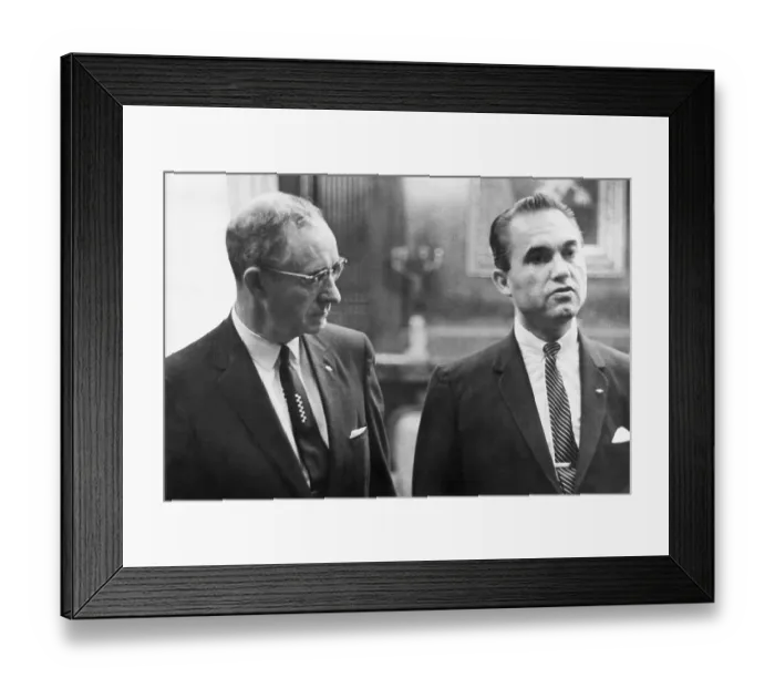 Framed Print : George Wallace and Albert Boutwell Framed Print : George Wallace and Albert Boutwell
