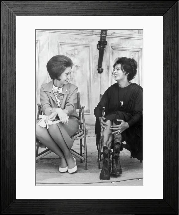 Framed Print : Sophia Loren and Princess Sophia