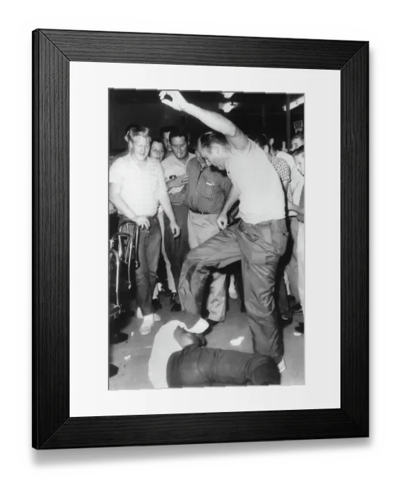 Framed Print : Violence After Lunch Counter Protest In Jackson