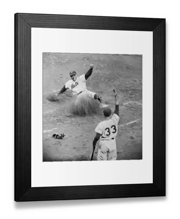 Framed Print : Jim Piersall Sliding Home Framed Print : Jim Piersall Sliding Home
