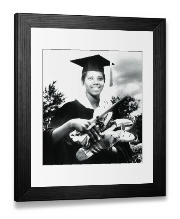 Framed Print : Olympic Gold Medal Winner Wilma Rudolph Graduating from College Framed Print : Olympic Gold Medal Winner Wilma Rudolph Graduating from College