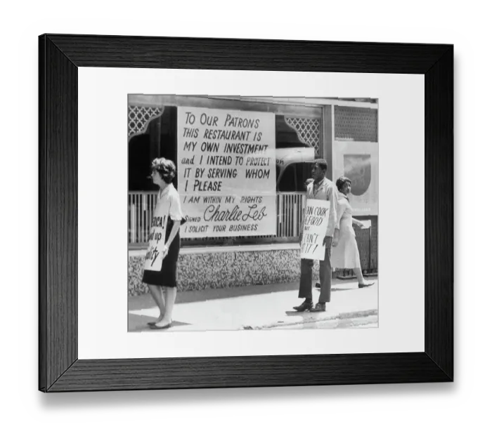 Framed Print : Protest Against Segregation Framed Print : Protest Against Segregation