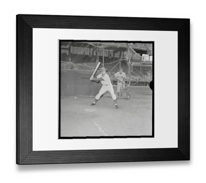 Framed Print : Jim Piersall in Batting Stance Near Cage Framed Print : Jim Piersall in Batting Stance Near Cage