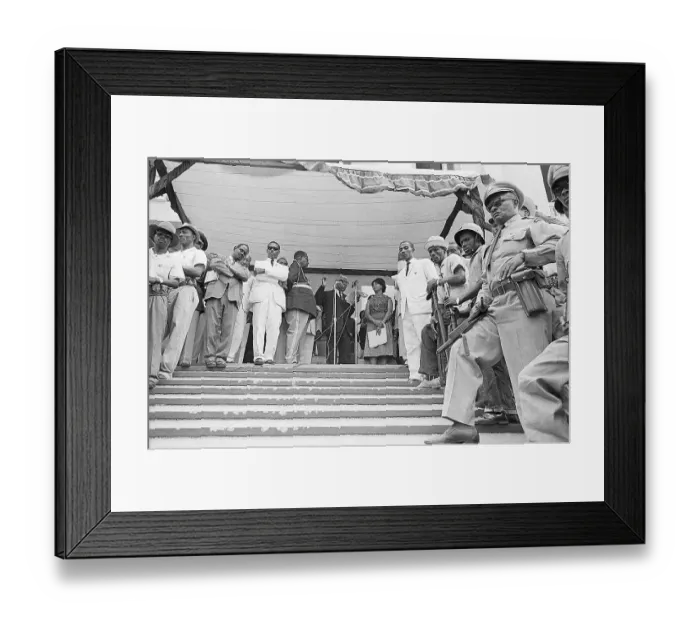 Framed Print : Francois Duvalier Delivers Address Framed Print : Francois Duvalier Delivers Address