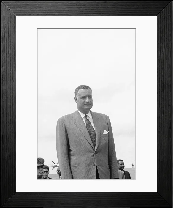 Framed Print : President Gamal Abdel Arriving for State Conference Framed Print : President Gamal Abdel Arriving for State Conference