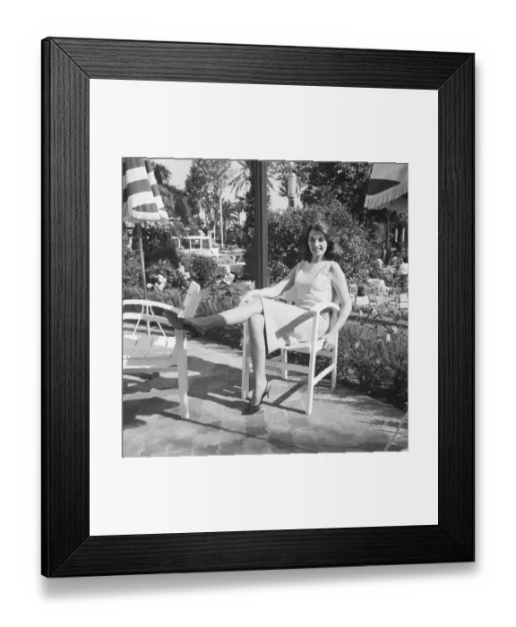 Framed Print : Model Chirstine Keeler Seated Framed Print : Model Chirstine Keeler Seated