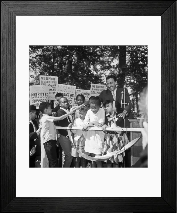 Framed Print : Intergration Rall At Englewood Framed Print : Intergration Rall At Englewood