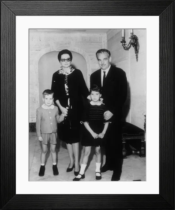 Framed Print : Portrait of Monaco Royal Family Framed Print : Portrait of Monaco Royal Family