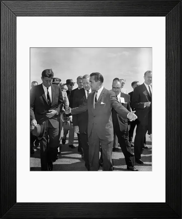Framed Print : G.Wallace Steps Aside For Pres. Kennedy Framed Print : G.Wallace Steps Aside For Pres. Kennedy