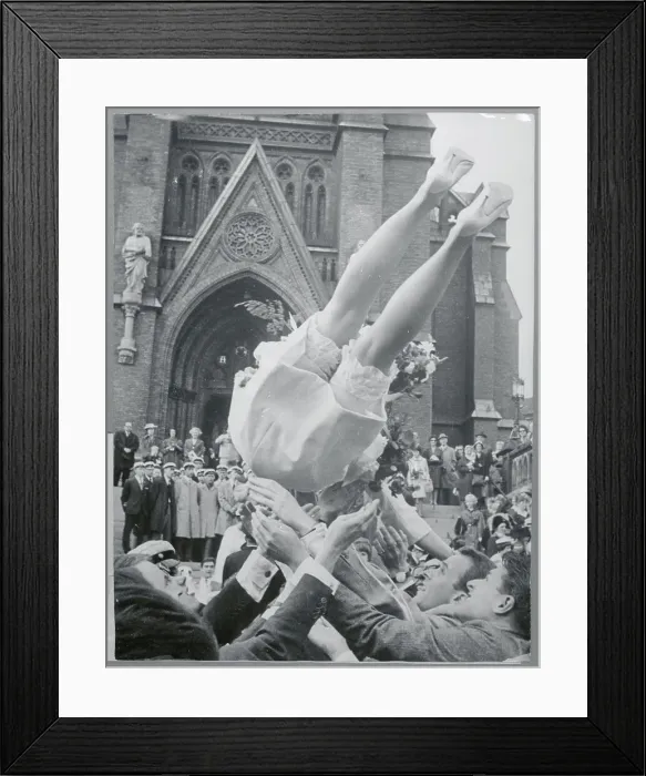 Framed Print : Students Carrying Princess Christina Framed Print : Students Carrying Princess Christina