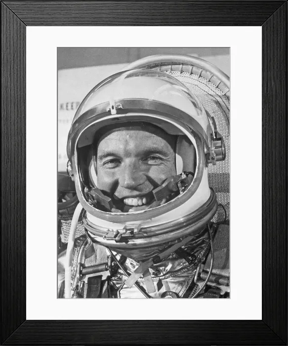 Framed Print : Headshoulders Gordon Cooper In Spacesuit Framed Print : Headshoulders Gordon Cooper In Spacesuit
