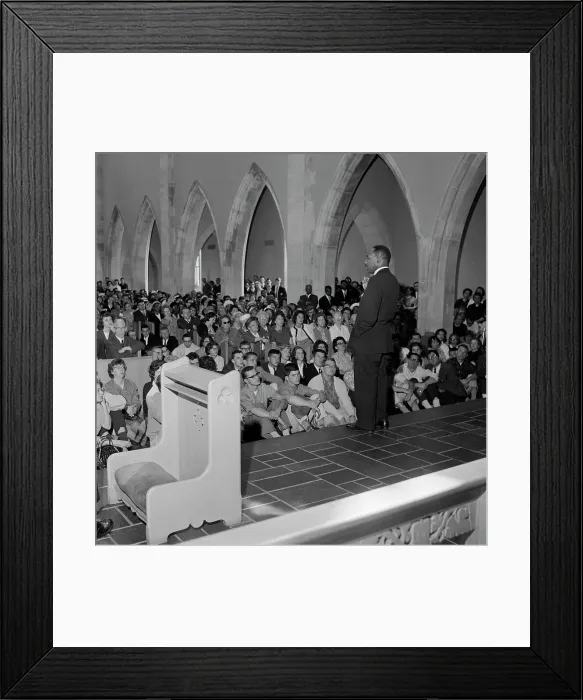 Framed Print : M.L. King Addressing Crowd At Church Framed Print : M.L. King Addressing Crowd At Church