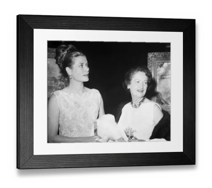 Framed Print : Princess Grace Attending Benefit
