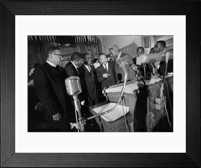 Framed Print : Jackie Robinson with Martin Luther King and Others Framed Print : Jackie Robinson with Martin Luther King and Others