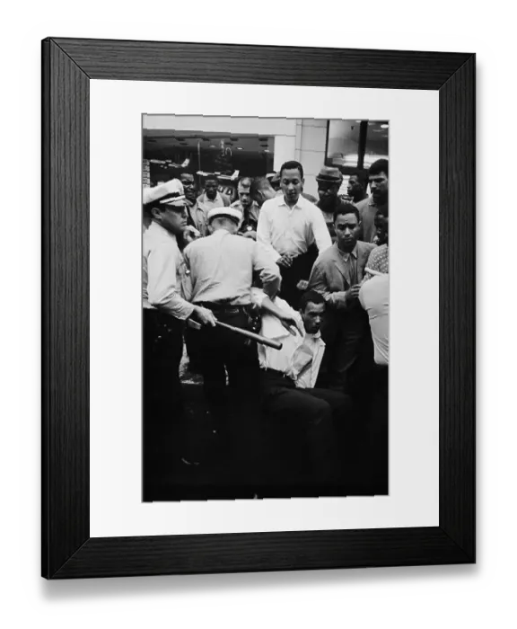 Framed Print : Police Dragging Civil Rights Protester Framed Print : Police Dragging Civil Rights Protester