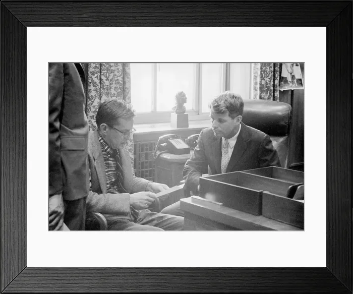 Framed Print : Robert Kennedy Conferring With Burke Marshall Framed Print : Robert Kennedy Conferring With Burke Marshall