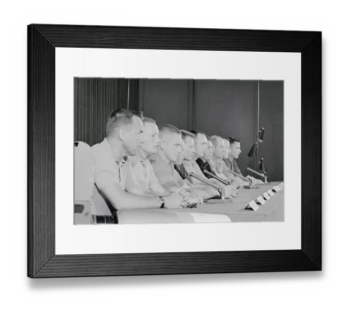 Framed Print : Astronauts at Press Conference Framed Print : Astronauts at Press Conference