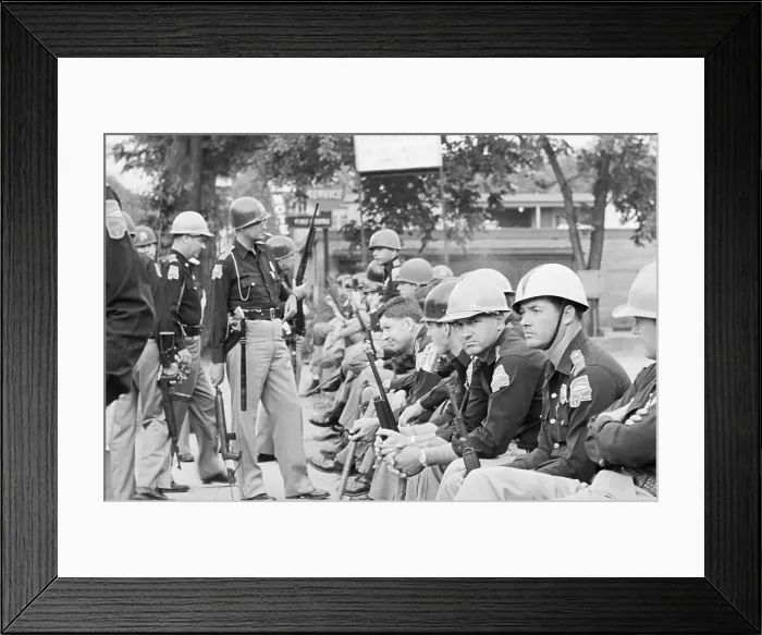Framed Print : National Guard Troops After Quelling Protest Framed Print : National Guard Troops After Quelling Protest