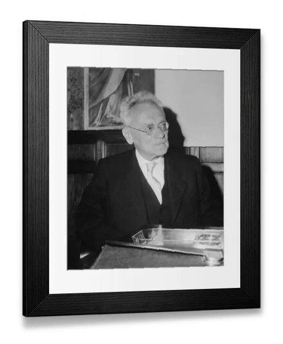 Framed Print : Biologist Karl Von Frisch Sitting at Desk Framed Print : Biologist Karl Von Frisch Sitting at Desk