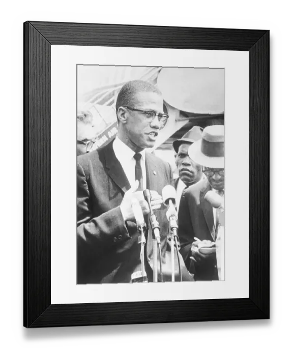 Framed Print : Malcolm X Speaking to the Press Framed Print : Malcolm X Speaking to the Press