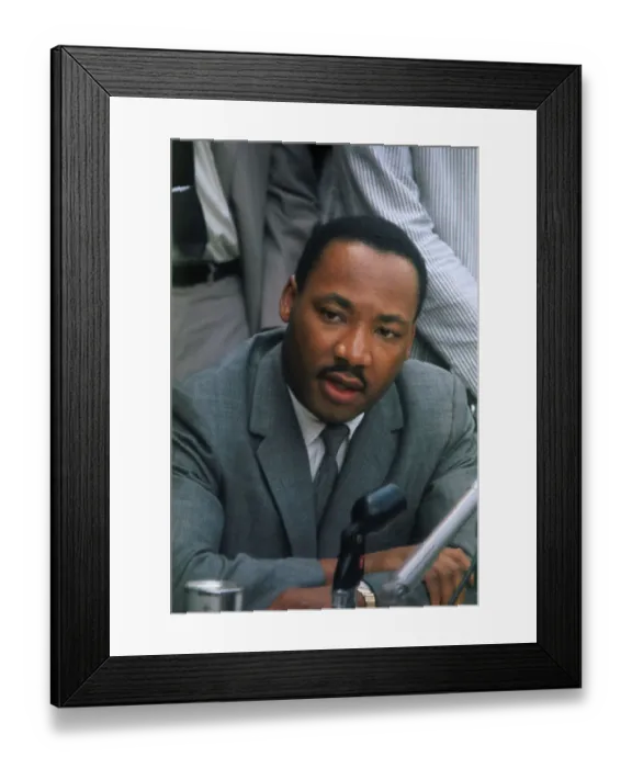Framed Print : Martin Luther King, Jr. Speaking at News Conference Framed Print : Martin Luther King, Jr. Speaking at News Conference