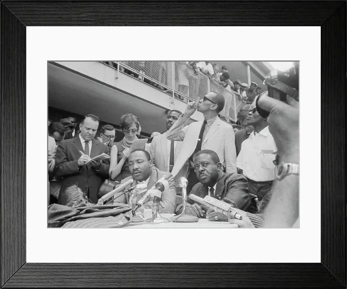 Framed Print : Walker, King & Abernathy With Press Framed Print : Walker, King & Abernathy With Press