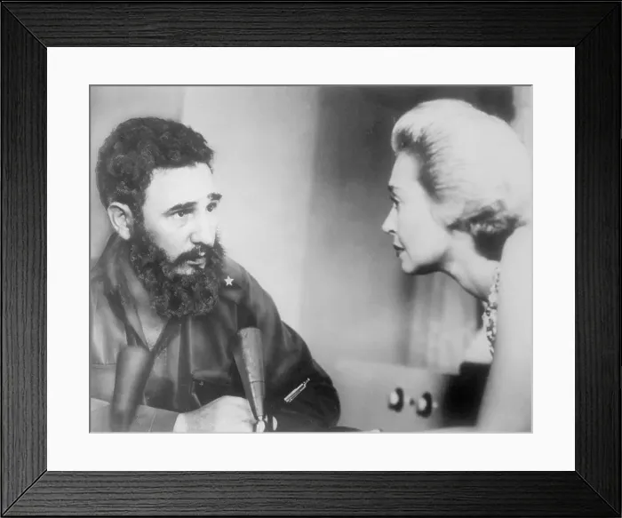Framed Print : Fidel Castro Talking One on One With Reporter Lisa Howard Framed Print : Fidel Castro Talking One on One With Reporter Lisa Howard