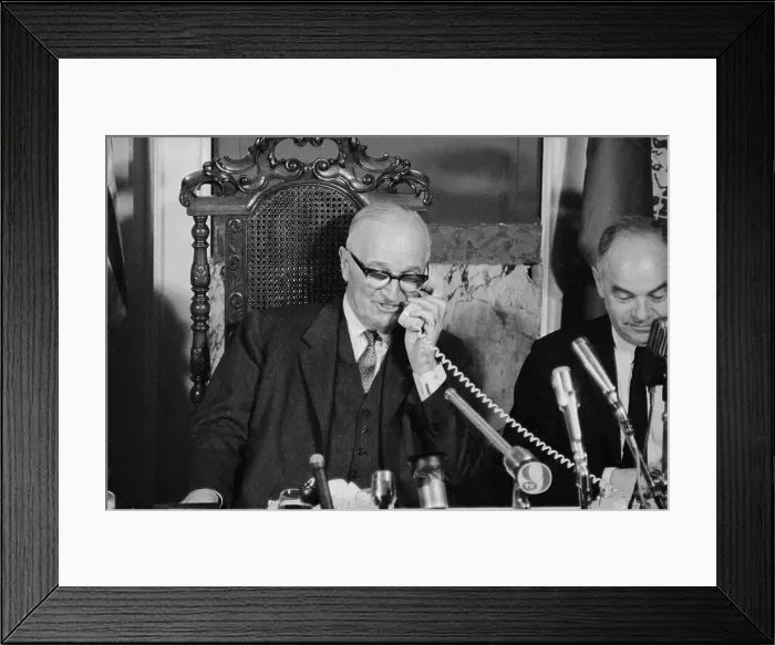 Framed Print : Harry S. Truman Talking on Telephone Framed Print : Harry S. Truman Talking on Telephone