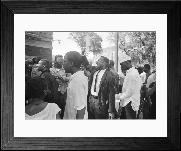Framed Print : Reverend Fred Shuttlesworth Speaking at Protest