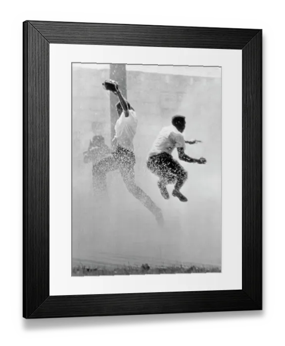 Framed Print : Protesters Sprayed with Fire Hose Framed Print : Protesters Sprayed with Fire Hose