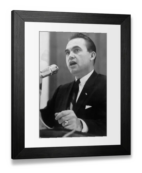Framed Print : Portrait of George C Wallace Speaking Framed Print : Portrait of George C Wallace Speaking