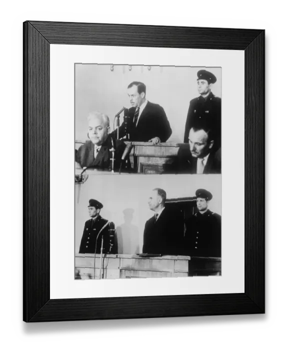 Framed Print : Greville Wynne and Oleg Penkovsky on trial Framed Print : Greville Wynne and Oleg Penkovsky on trial
