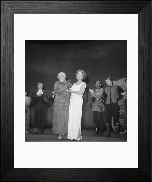 Framed Print : Joan Crawford Giving Anne Bancroft Oscar Framed Print : Joan Crawford Giving Anne Bancroft Oscar