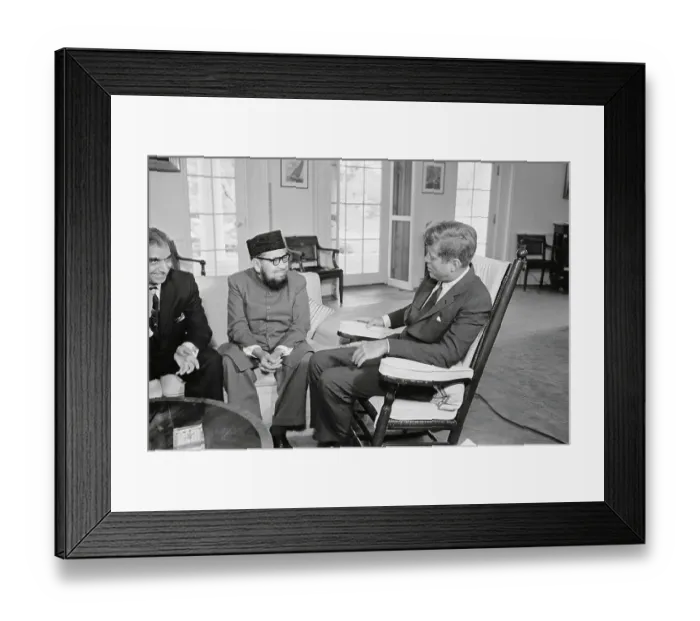 Framed Print : John Kennedy and Tamizuddin Khan Framed Print : John Kennedy and Tamizuddin Khan