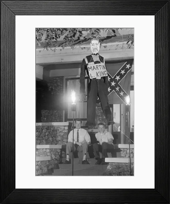 Framed Print : Protesters Near Martin Luther King, Jr. Effigy Framed Print : Protesters Near Martin Luther King, Jr. Effigy