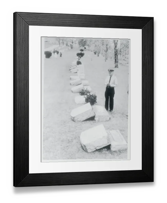 Framed Print : Headstones Tipped Over Framed Print : Headstones Tipped Over