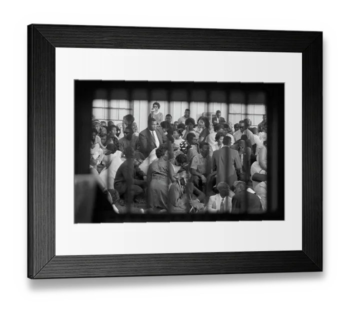 Framed Print : Segregation Protesters at Jail Framed Print : Segregation Protesters at Jail