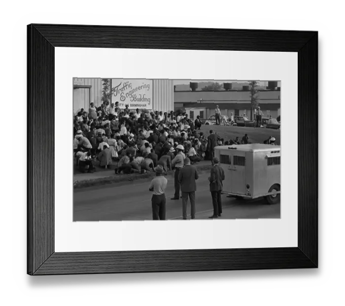 Framed Print : Demonstrators Gather in Birmingham, Alabama Framed Print : Demonstrators Gather in Birmingham, Alabama