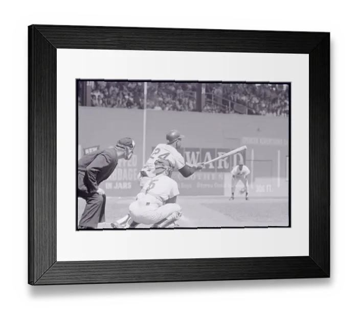 Framed Print : Willie Mays Playing Baseball