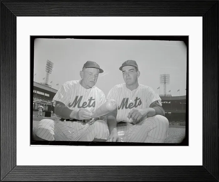 Framed Print : Ed Kranepool Practicing with Coach Framed Print : Ed Kranepool Practicing with Coach