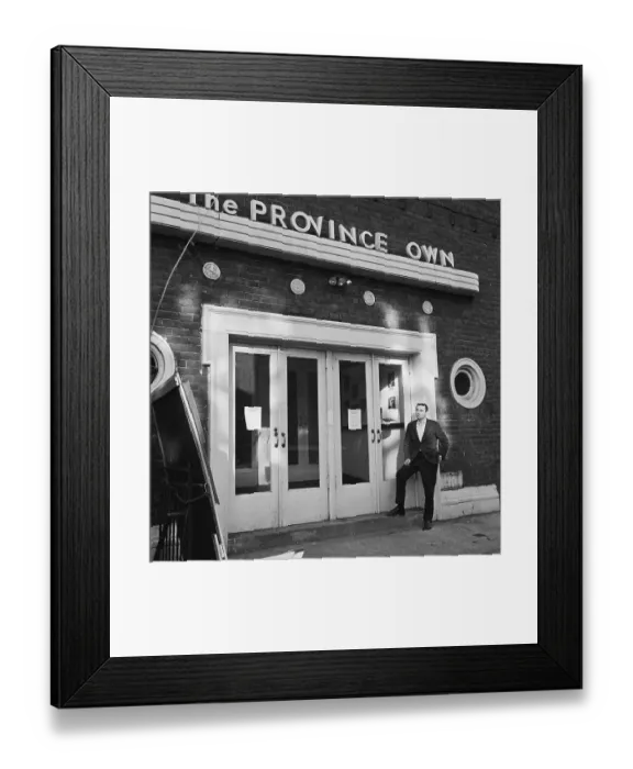 Framed Print : Edward Albee Stands in Theater Doorway Framed Print : Edward Albee Stands in Theater Doorway