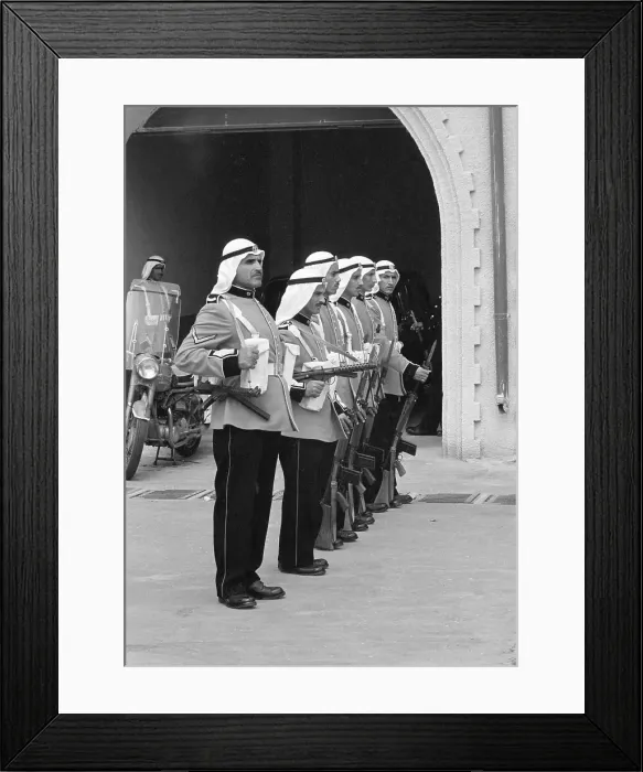 Framed Print : Kuwait Royal Guards Guarding Palace Framed Print : Kuwait Royal Guards Guarding Palace