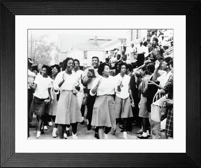 Framed Print : Segregation Protest March Framed Print : Segregation Protest March