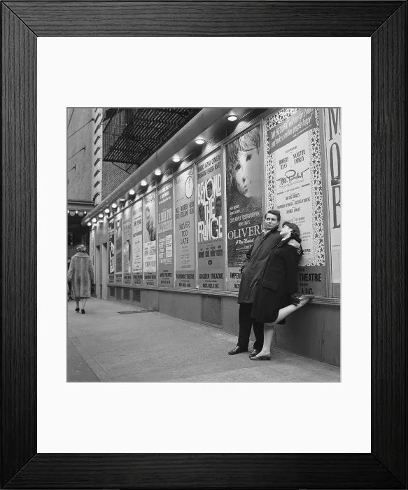 Framed Print : Theater Posters and Pedestrians on Broadway Framed Print : Theater Posters and Pedestrians on Broadway