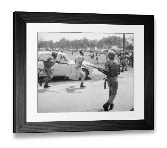 Framed Print : Congolese Military Crushes Police Mutiny 1963 Framed Print : Congolese Military Crushes Police Mutiny 1963